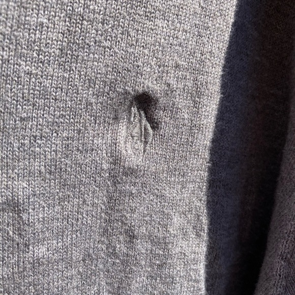 Men's Polo Ralph Lauren Sweatshirt Gray Pony XL V-Neck Cotton Preppy Dad Classic - Picture 9 of 12